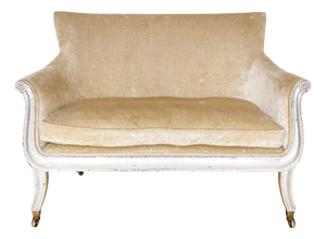 Antique French Sofa in Velvet, 1830