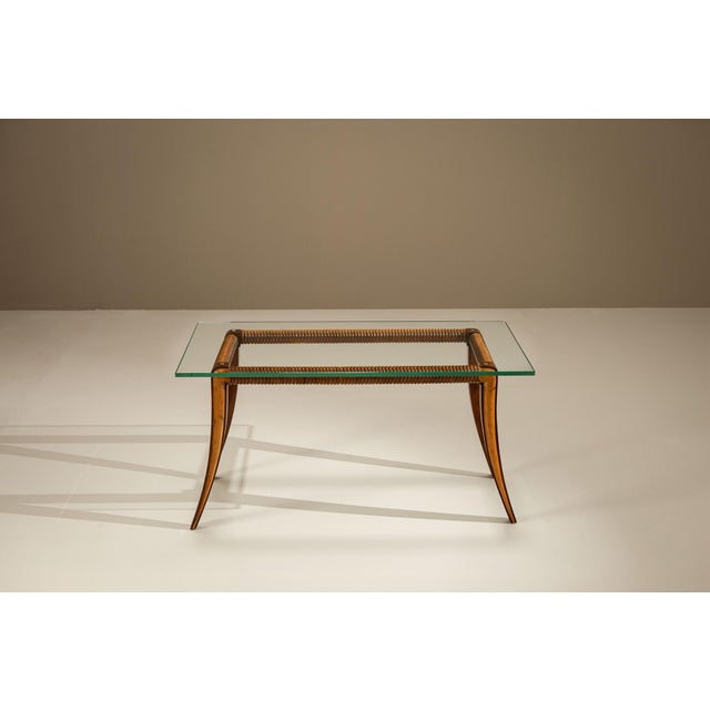 Osvaldo Borsani Maple and Wood Coffee Table from Osvaldo Borsani, Italy, 1940s For Sale - Image 4 of 12