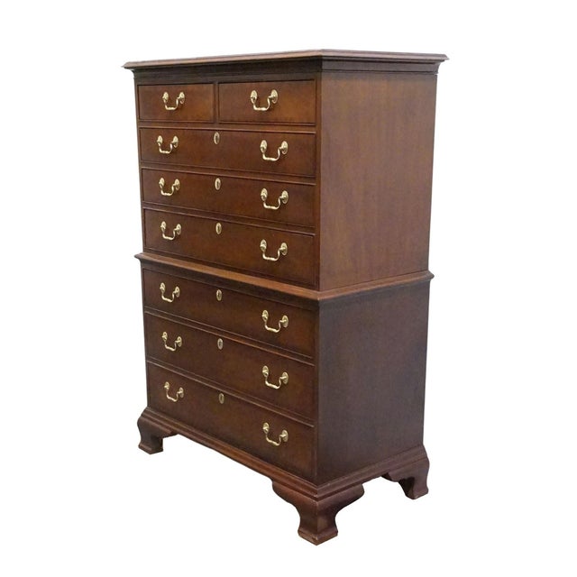 COUNCILL CRAFTSMAN Banded Mahogany Traditional Style 38" Chest on Chest 55.5" High 38" Wide 21" Deep We specialize in high...