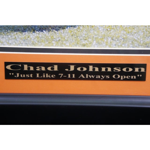 Black Late 20th Century Cincinnati Bengals Chad Johnson Just Like 7-11 Always Open Signed Photo 26" For Sale - Image 8 of 10