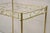 Vintage Mid Century Modern Gold Metal 2 Tier Rolling Bar Tea Cart Server For Sale - Image 9 of 12
