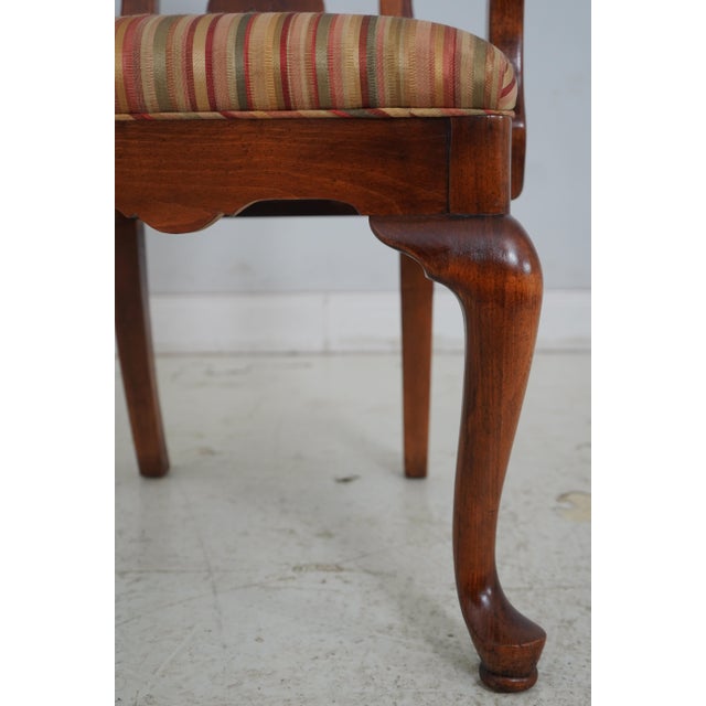 Set of 6 Cherry Queen Anne Dining Room Chairs For Sale - Image 10 of 18