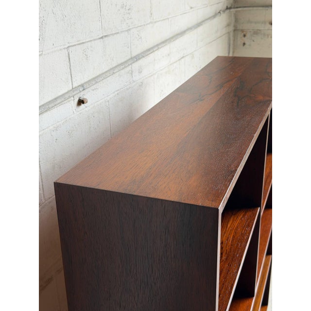 Brown Rosewood Display Bookcase Omann Jun Denmark 1960s For Sale - Image 8 of 10