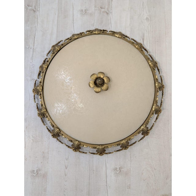 Antique Palace Ceiling Lamp in Glass and Brass, 1970 For Sale - Image 3 of 15