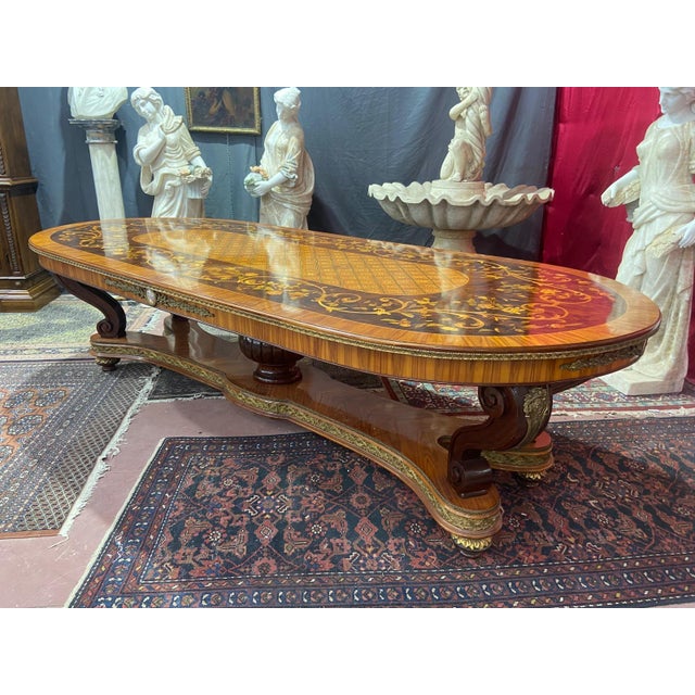 Wood Vintage Grand Hall Table, 1880 For Sale - Image 7 of 9