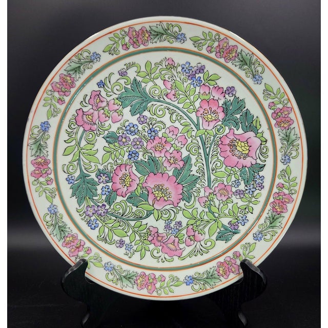 Very beautiful large floral decorative plate. This plate is skillfully hand painted. It is a large piece and would look...