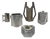 Art Deco Cubista Pewter Table Objects and Vase, 1920, Set of 5 For Sale