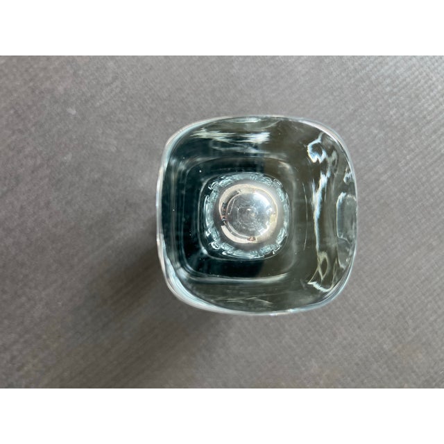 Glass 1960s Strombergshyttan Etched Hummingbird Art Glass Vase-Sweden For Sale - Image 7 of 10