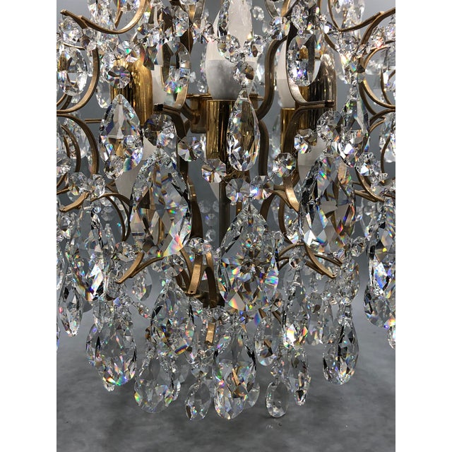 Vintage Chandelier in Lead Crystal, Italy, 1960s For Sale - Image 16 of 18
