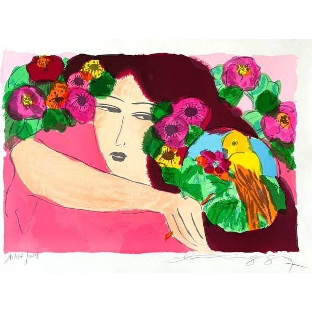 Walasse Ting (b. Shanghai 1929, d. New York 2010) Woman Signed Ting 85, Lithograph in colors. Sheet size 72 x 101 cm....