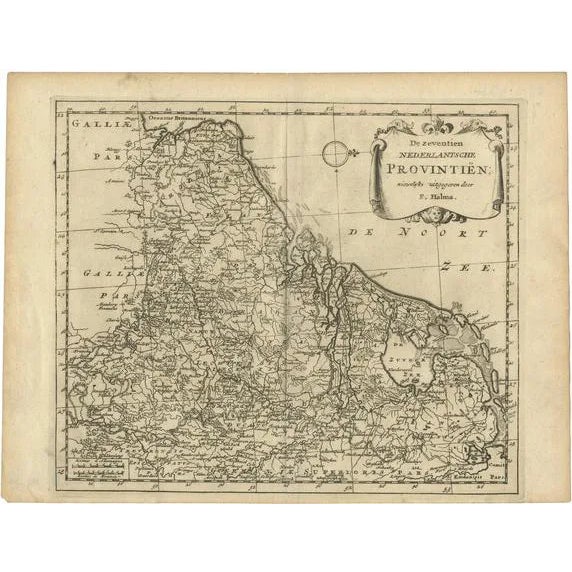 Antique Map of the 17 Provinces by Halma, 1705 For Sale