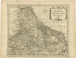 Antique Map of the 17 Provinces by Halma, 1705