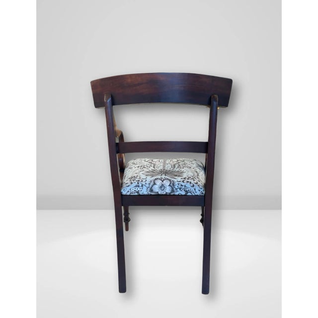 Early 19th-Century Antique Regency Mahogany Accent Chairs, Pair For Sale - Image 4 of 6