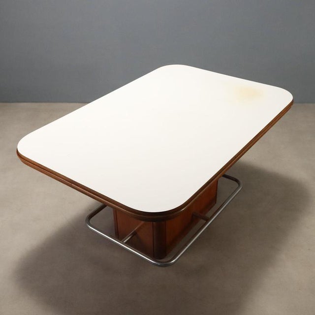 Wood Vintage Beech and Formica Table, 1970s For Sale - Image 7 of 10
