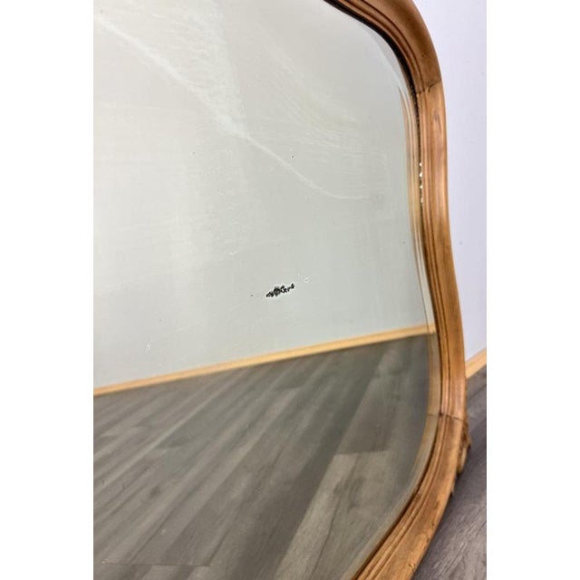 Glass Antique French Style Carved Wall Mirror For Sale - Image 7 of 12