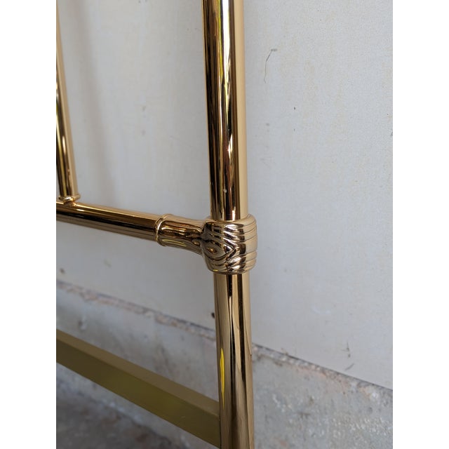 Late 20th Century Art Nouveau King Brass Bed Frame by Elliott's Designs For Sale - Image 10 of 18