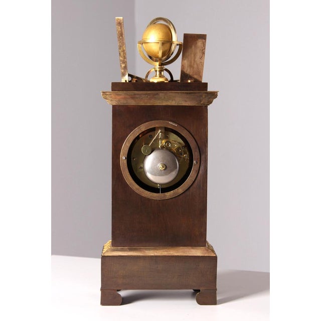 Brown Mantel Clock Astronomy, 1830s For Sale - Image 8 of 18