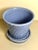 Vintage 1960s Mid Century Flowerpot And Attached Saucer Small, Blue / Cornflower Blue glaze 4.5"H x 4.5"Diam Other colors...