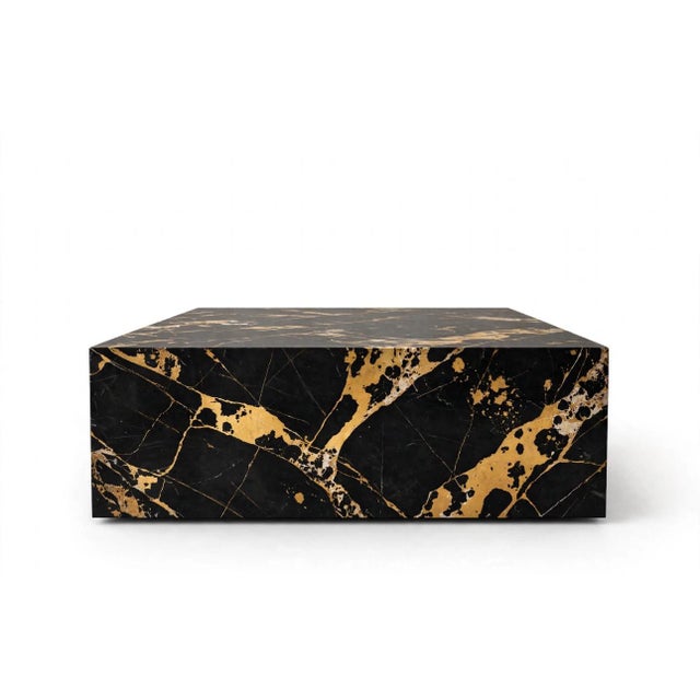 Stone Marble Coffee Table in Nero Portoro Marble by Andrea Grasso For Sale - Image 7 of 7