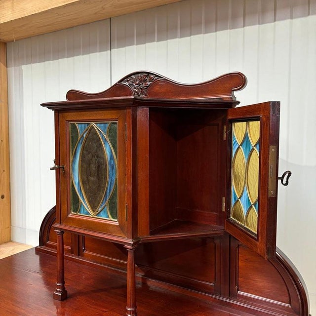 Antique Art Nouveau Cabinet in Mahogany, 1920s For Sale - Image 13 of 18