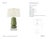 Chapman & Myers by Visual Comfort Signature Parisienne Small Table Lamp in Shellish Kiwi with Linen Shade Designer:...