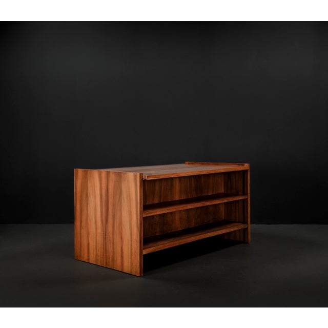 Brown Art Deco Desk in Walnut by Bruno Paul for Veb Deutsche Werkstätten Hellerau, 1930s For Sale - Image 8 of 18