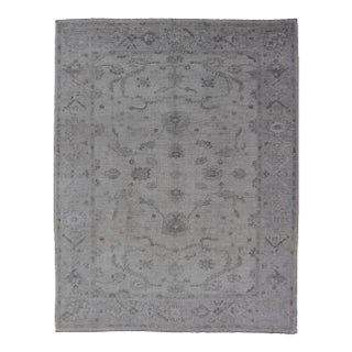 Angora Turkish Oushak Rug With Floral Design by Keivan Woven Arts For Sale
