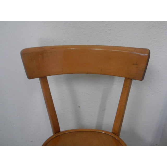 Vintage Bistro Beech Chair, 1970 For Sale - Image 6 of 8
