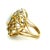 Vintage Italian Opal & Diamond Cocktail Ring | 14k Gold Mid-Century Statement, Size 6 For Sale - Image 9 of 16