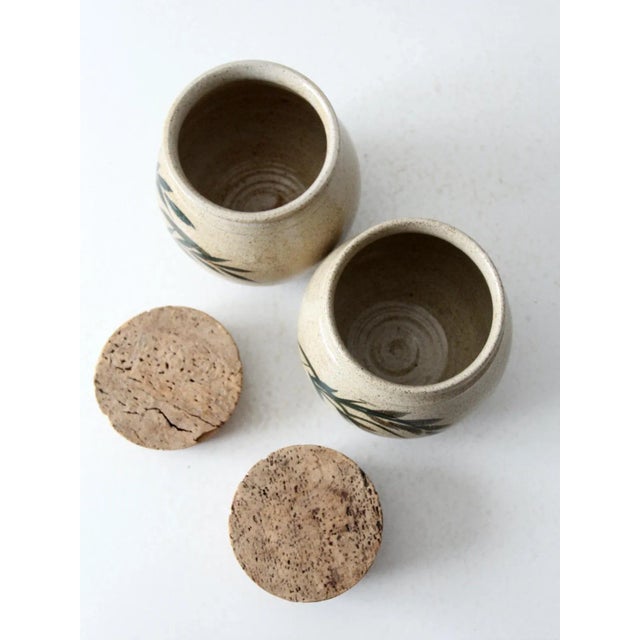 Wood Vintage Lakeside Pottery Jars Pair For Sale - Image 7 of 12