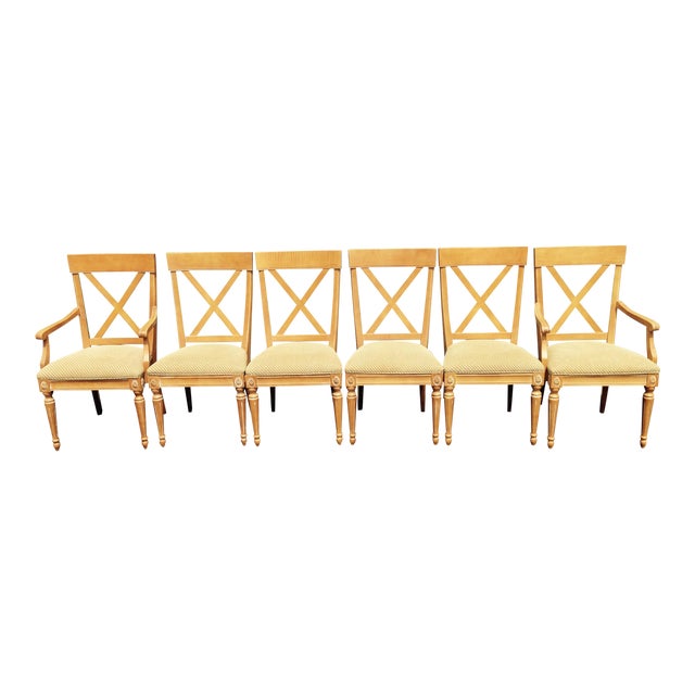 Ethan Allen Swedish Home Whitewashed Maple Dining Chairs ...