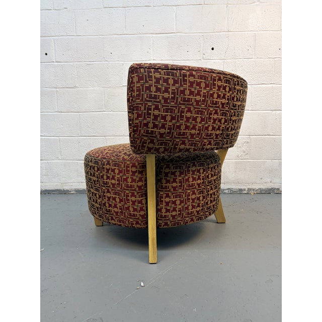 Wood Mid 20th Century Geometric Patterned Lounge Chairs For Sale - Image 7 of 8