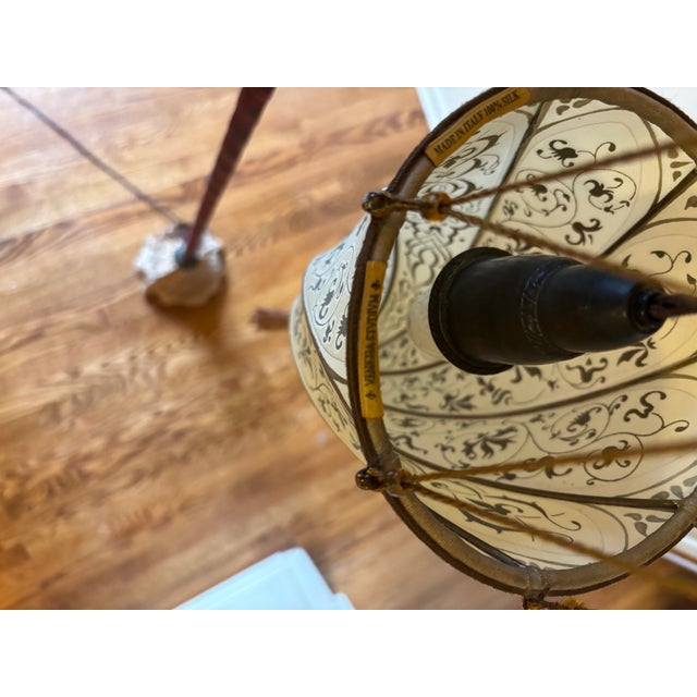 1990s 1990s Fortuny Cesendello Silk Floor Lamp For Sale - Image 5 of 12