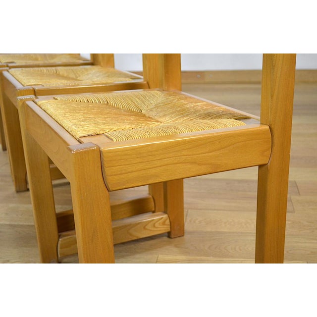 1970s Vintage Elm Chairs from Maison Regain, 1980, Set of 6 For Sale - Image 5 of 9