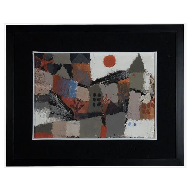 Sergio Barletta, Winter Landscape, Tempera and Watercolor, 1970s For Sale