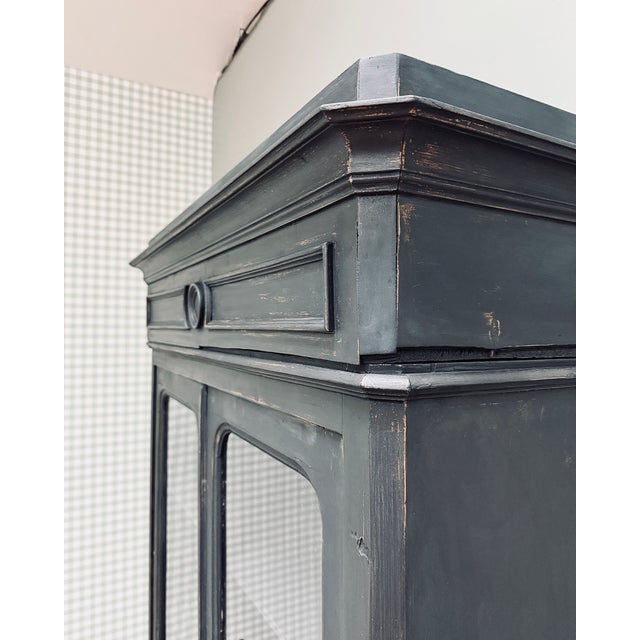 Louis-Philippe Sideboard in Glass and Wood For Sale - Image 12 of 17
