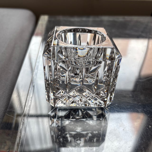 Square Crystal Lismore Votive by Waterford For Sale - Image 10 of 12