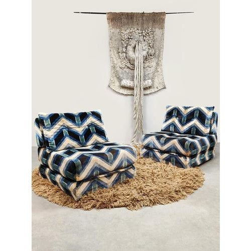 Vintage Daybed with Geometric Pattern, 1970s For Sale - Image 6 of 11