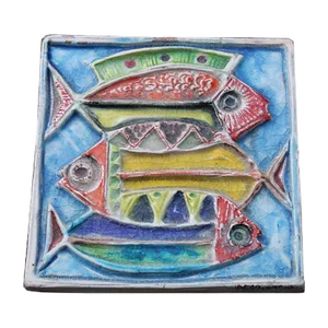 Ceramic Marlin Fish Plate by Giovanni Desimone, 1971