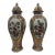 Pair, Samson French Porcelain Famille Rose Medallion Pallet Porcelain Urns For Sale