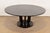 A gorgeous modern Art Deco style dark mahogany round pedestal center table or dining table By Barbara Barry for Baker...