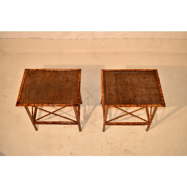 Pair of Tortoise Bamboo Side Tables, Circa 1960's For Sale In Greensboro - Image 6 of 7