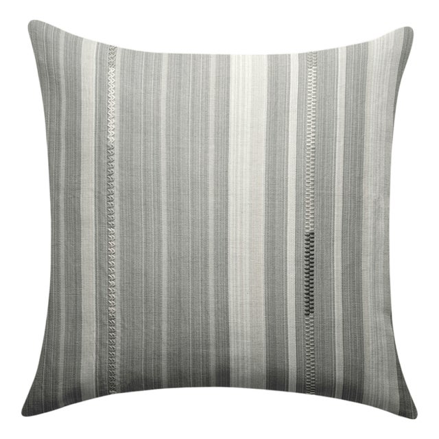 Bordado Woven Pillow Cover in Grey, 22x22 Pillow For Sale