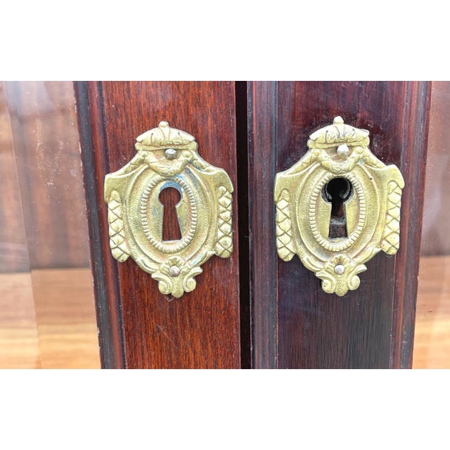 19th Century Mahogany Display Cabinet, 1880 For Sale - Image 11 of 15