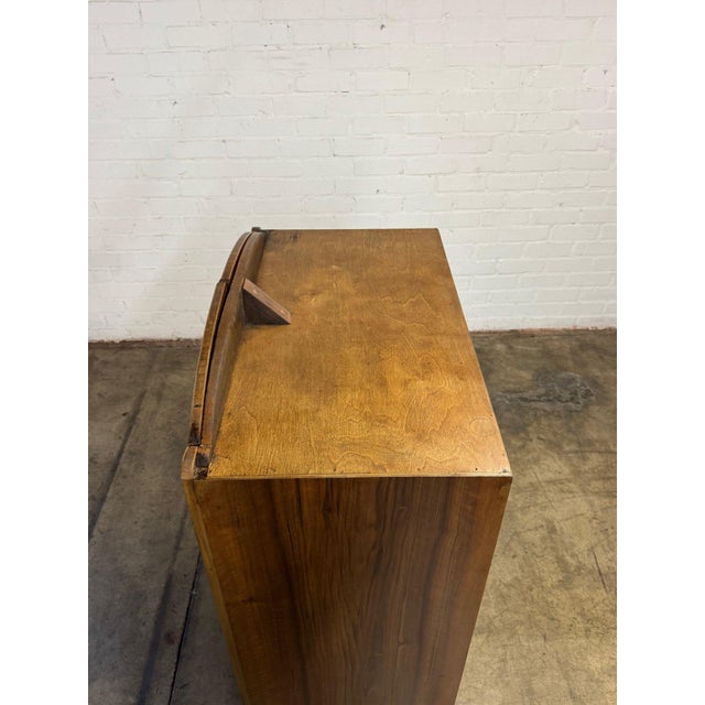 Art Deco 1980s Compact Art Deco Burl Armoire For Sale - Image 3 of 12