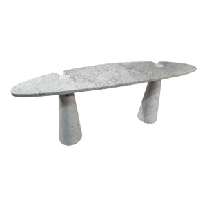 Angelo Mangiarotti Console Table in White Marble, Italy, 1970s