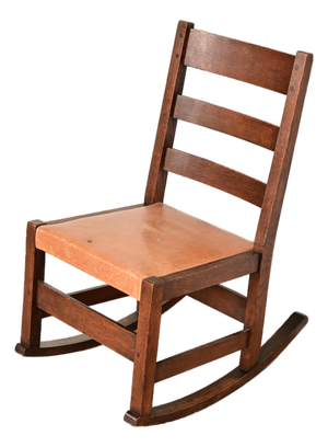 L. & J. G. Stickley Antique Mission Oak Arts & Crafts Rocking Chair, Circa 1910