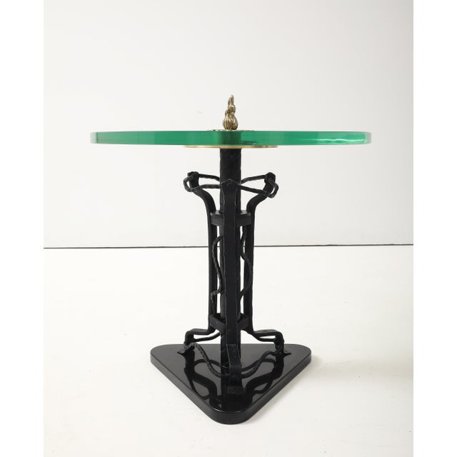 Metal 1970's Baroque Style Brass and Iron Side Tables For Sale - Image 7 of 14