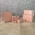 70s Lucite bathroom set of 4 useful accessories- (1) wastebasket, (1) tissue holder, (1) wall-mounted magazine rack, (1)...