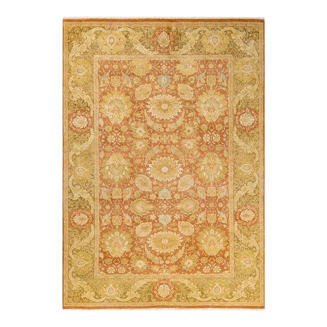 Mogul, One-of-a-Kind Hand-Knotted Area Rug in Brown, 6' 2" x 8' 9" For Sale